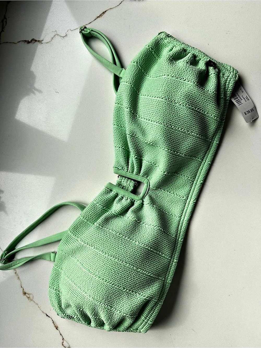 La Vie en Rose mint green bikini top XXL NWT